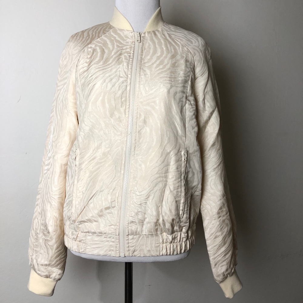 NWT Ivory Bomber Jacket